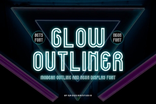 Glow Outliner - Futuristic & Neon Font Font Download