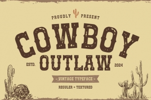 Cowboy Outlaw - Western Font Font Download
