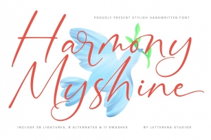 Harmony Myshine Stylish Handwritten Font Font Download
