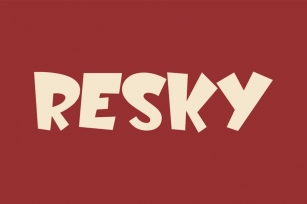 Resky - Unique Display Font Font Download