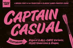 Captain Casual - A Sign Painter Font Font Download
