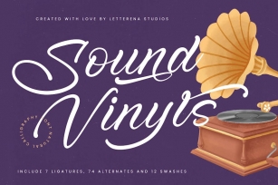 Sound Vinyls Natural Calligraphy Font Font Download