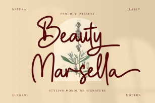 Beauty Marsella - Signature Font Font Download