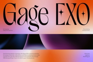 Gage EXO - Elegant Fashion Experimental Gen Z Font Font Download