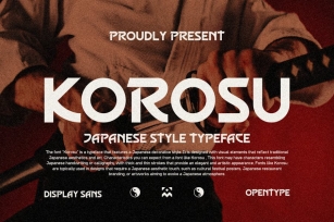 Korosu - Japanese Typeface Font Download