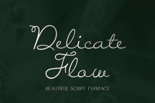 Delicate Flow - Signature Script Typeface Font Download
