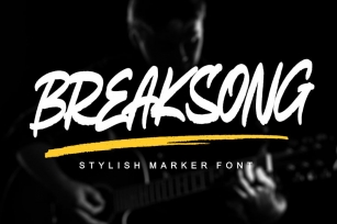 Breaksong - Stylish Brush Font Font Download