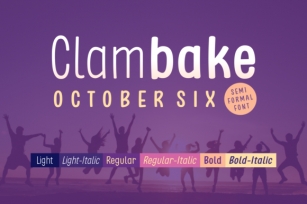 Clambake October Six Font Download