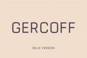 Gercoff Bold Font Download