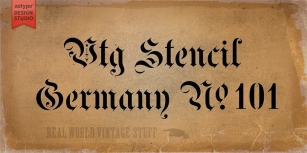 Vtg Stencil Germany No101 Font Download