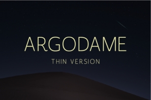 Argodame Thin Font Download