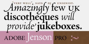 Adobe Jenson Pro Font Download