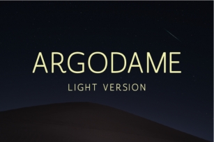 Argodame Light Font Download