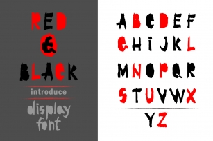 Red and Black Font Download