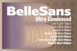 Belle Sans Ultra Condensed Family Font Download