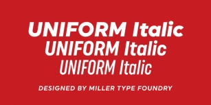 Uniform Italic Font Download