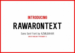 Rawarontext Font Download