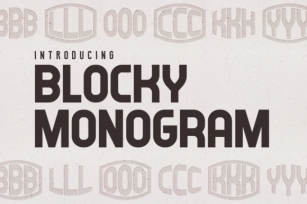 Blocky Monogram Font Download