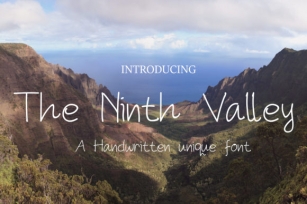 The Ninth Valley Font Download