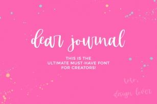 Dear Journal Font Download