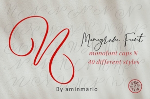 Monogram N | Monofont Caps N Font Download