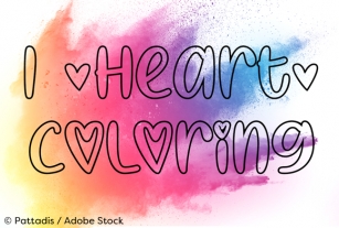 I Heart Coloring Font Download