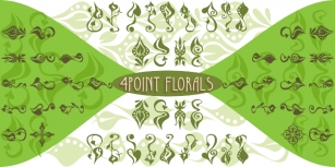 4 Point Florals Font Download