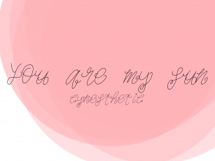 You Are My Sun Font Download