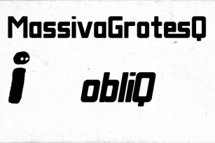Massiva Grotesq Obliq Font Download