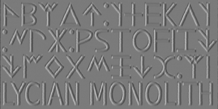 Lycian Monolith Font Download