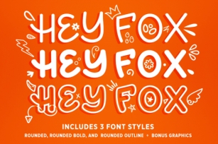 Hey Fox Rounded Font Trio Font Download