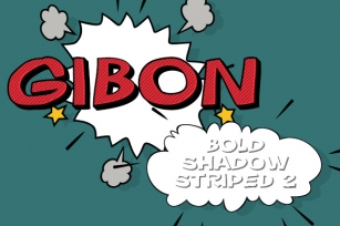 Gibon Bold Shadow Striped 2 Font Download