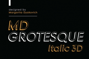 MD Grotesque Italic 3D Font Download