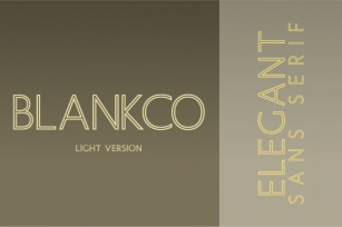 Blankco Outline Light Font Download