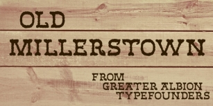 Old Millerstown Font Download