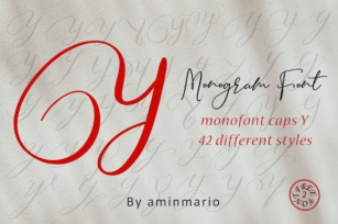 Monogram Y | Monofont Caps Y Font Download