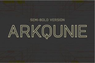Arkqunie Outline Semi-Bold Font Download