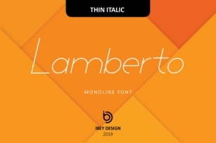 Lamberto Thin Italic Font Download