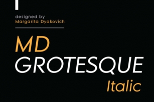 MD Grotesque Italic Font Download