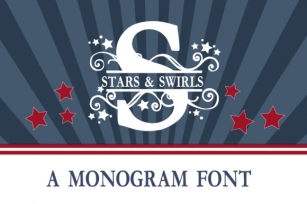 Stars & Swirls Monogram Banner Font Download