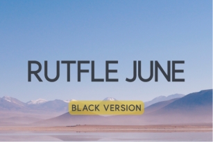 Rutfle June Black Font Download
