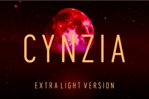 Cynzia Extra Light Font Download