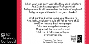 KG Thinking Out Loud Font Download