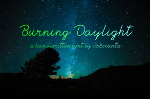 Burning Daylight Font Download