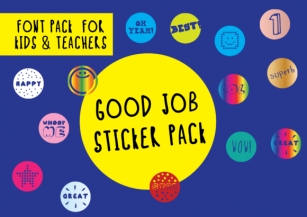 Good Job Sticker Pack Font Download