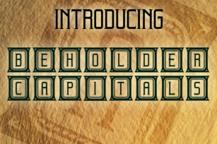 Beholder Capitals Font Download