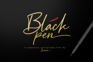 Black Pen Script Font Download