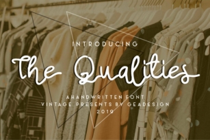The Qualities Font Download