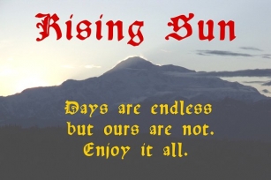Rising Sun Font Download