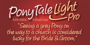 Pony Tale Light Pro Font Download